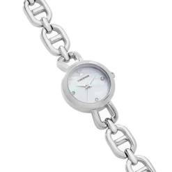 Online CODHOR Montre Leana Nacre Blanche cadran argenté fond nacre blanche bracelet alliage argenté
