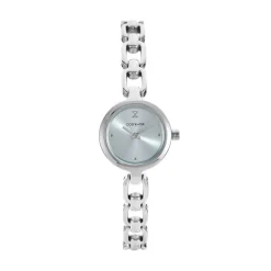 Discount CODHOR Montre Lina Bleu Gris cadran argenté fond bleu gris bracelet alliage argenté