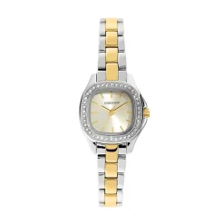 Best CODHOR Montre Mona Doré cadran argenté fond doré bracelet alliage bicolore