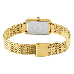 CODHOR Montre Suzy Blanc cadran doré fond blanc bracelet acier doré