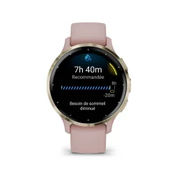 Sale GARMIN Montre Connectée Venu 3 cadran rose bracelet silicone rose