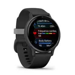 Discount GARMIN Montre Connectée vivoactive 5 cadran noir fond personnalisable bracelet silicone noir