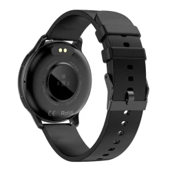 Outlet TEKDAY Montre Connectée cadran noir bracelet silicone noir
