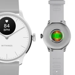 Clearance WITHINGS Montre Connectée Scanwatch Light cadran argenté bracelet silicone gris