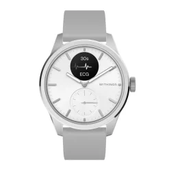 Clearance WITHINGS Montre Connectée Scanwatch 2 cadran argenté bracelet silicone gris