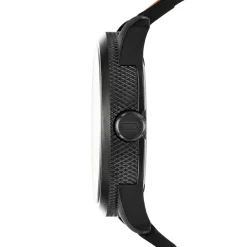 New DIESEL Montre Nsbb Gris cadran noir fond gris bracelet cuir marron