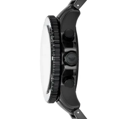 New EMPORIO ARMANI Montre Noir cadran noir fond noir bracelet céramique noir