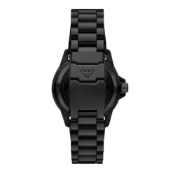 Best EMPORIO ARMANI Montre Sea Explorer Bleu cadran noir fond bleu bracelet acier noir