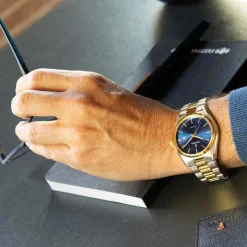 Best FESTINA Montre Classics Doré cadran argenté fond doré bracelet acier bicolore