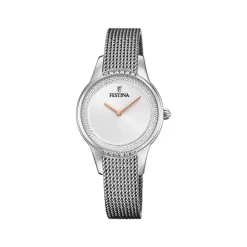 Clearance FESTINA Montre Mademoiselle Argent cadran argenté fond argenté bracelet acier argenté