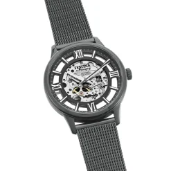 Sale FESTINA Montre Squelette Blanc cadran noir fond noir bracelet acier noir