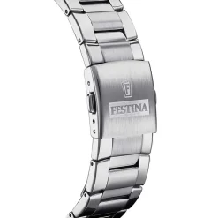 New FESTINA Montre Timeless Vert cadran blanc fond vert bracelet acier blanc