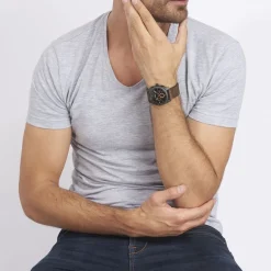 FOSSIL Montre Machine Marron