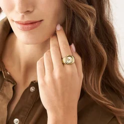 FOSSIL Montre Watch Ring Doré* Montres Tendances