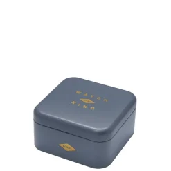 Discount FOSSIL Montre Watch Ring Blanc cadran argenté fond blanc bracelet acier argenté