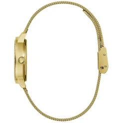 Online GUESS Montre Melody Blanc cadran doré fond blanc bracelet acier doré