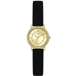 Clearance GUESS Montre Melody Champagne cadran doré fond champagne bracelet silicone noir