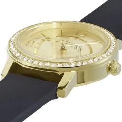 Clearance GUESS Montre Melody Champagne cadran doré fond champagne bracelet silicone noir