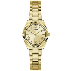 GUESS Montre Mini Luna Champagne cadran doré fond champagne bracelet acier doré