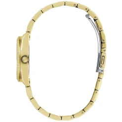 GUESS Montre Mini Luna Champagne cadran doré fond champagne bracelet acier doré