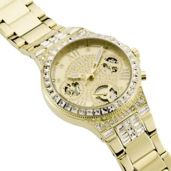 GUESS Montre Moonlight Champagne cadran doré fond champagne bracelet acier doré