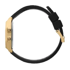 New ICE WATCH Montre Digit Retro cadran doré bracelet silicone noir