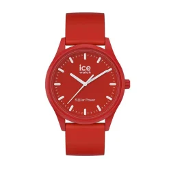 Hot ICE WATCH Montre Solar Power Rouge cadran rouge fond rouge bracelet silicone rouge