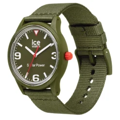 Best ICE WATCH Montre Solar Power Kaki cadran kaki fond kaki bracelet plastique kaki