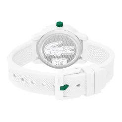 New LACOSTE Montre 12.12 Kids Blanc cadran blanc fond blanc bracelet silicone blanc