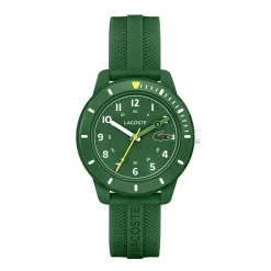 New LACOSTE Montre Mini Tennis Vert cadran vert fond vert bracelet silicone vert