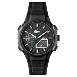 Discount LACOSTE Montre Lc33 Noir cadran noir fond noir bracelet silicone noir
