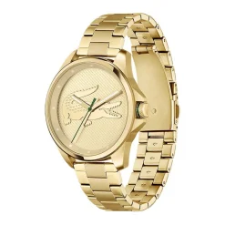 Outlet LACOSTE Montre Le Croc Champagne cadran doré fond champagne bracelet acier doré