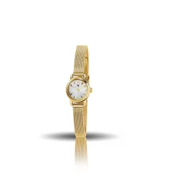 LIP Montre Henriette 19 Argenté cadran doré fond argenté bracelet acier doré