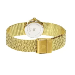 LIP Montre Henriette 22 Nacre Noire cadran doré fond nacre noire bracelet acier doré