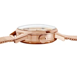 New LIP Montre Himalaya C艙ur Battant Blanc cadran doré rose fond blanc bracelet acier doré rose