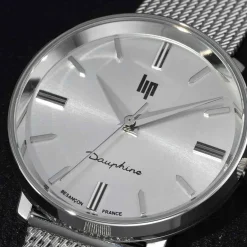 New LIP Montre Himalaya Dauphine 29 Argenté cadran argenté fond argenté bracelet acier argenté