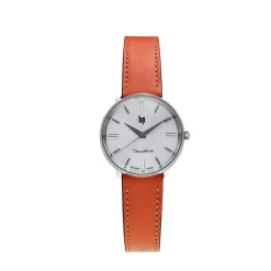 Hot LIP Montre Himalaya Dauphine 29 Argenté cadran argenté fond argenté bracelet cuir marron