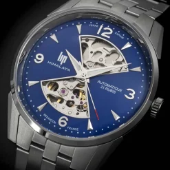 LIP Montre Himalaya Sablier 40 Bleu* Montres Made In France|Montres Squelettes