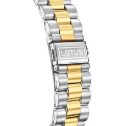 Discount LOTUS Montre Freedom Collection Blanc cadran argenté fond blanc bracelet acier bicolore