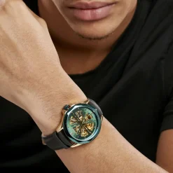 MONTIGNAC Montre Round Automatique  Vert* Montres Squelettes|Montres Made In France