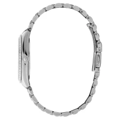 Sale OLIVIA BURTON Montre Bejewelled Rose cadran argenté fond rose bracelet acier argenté