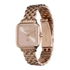 OLIVIA BURTON Montre Grosvenor Rose cadran rose fond rose bracelet acier rose