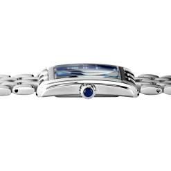 Outlet SEIKO Montre Classique Bleu cadran argenté fond bleu bracelet acier argenté