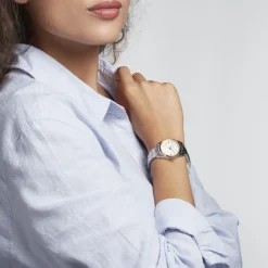 Clearance SEIKO Montre Classique Nacre cadran bicolore fond nacre bracelet acier bicolore