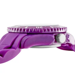 New UPP Montre Aria Violet cadran violet fond violet bracelet silicone violet