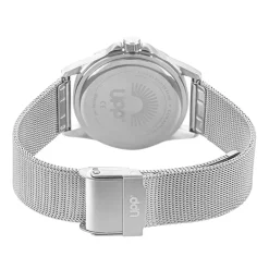 UPP Montre Axel Bleu cadran argenté fond bleu bracelet acier argenté