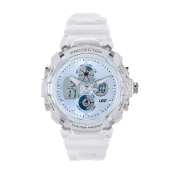 Sale UPP Montre Cosmic 2 Bleu Sky cadran 0 fond bleu sky bracelet plastique blanc