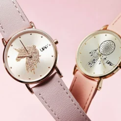 New UPP Montre Solene Doré Rose cadran doré rose fond doré rose bracelet synthétique rose