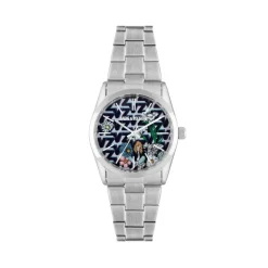 Online ZADIG & VOLTAIRE Montre Fusion Multicolore cadran argenté fond multicolore bracelet acier argenté