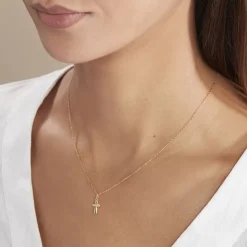 Online Histoire d'Or Pendentif Alyssa Croix Or Jaune